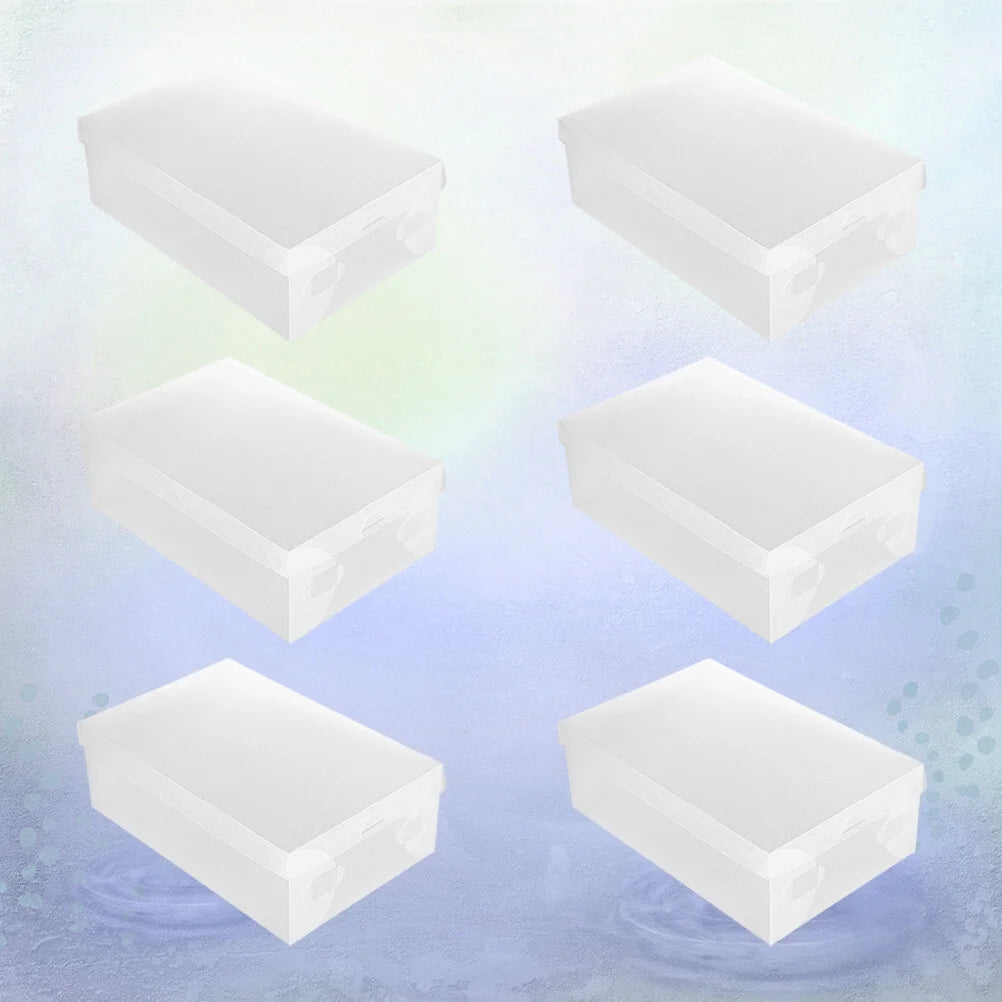 12 PCS Shoes Boxes Transparent Shoes Cases Plastic Storage Box Shoes Container for Home Shop 28x18x10cm – Clear-View Organization for Flexible Room-to-Room Use