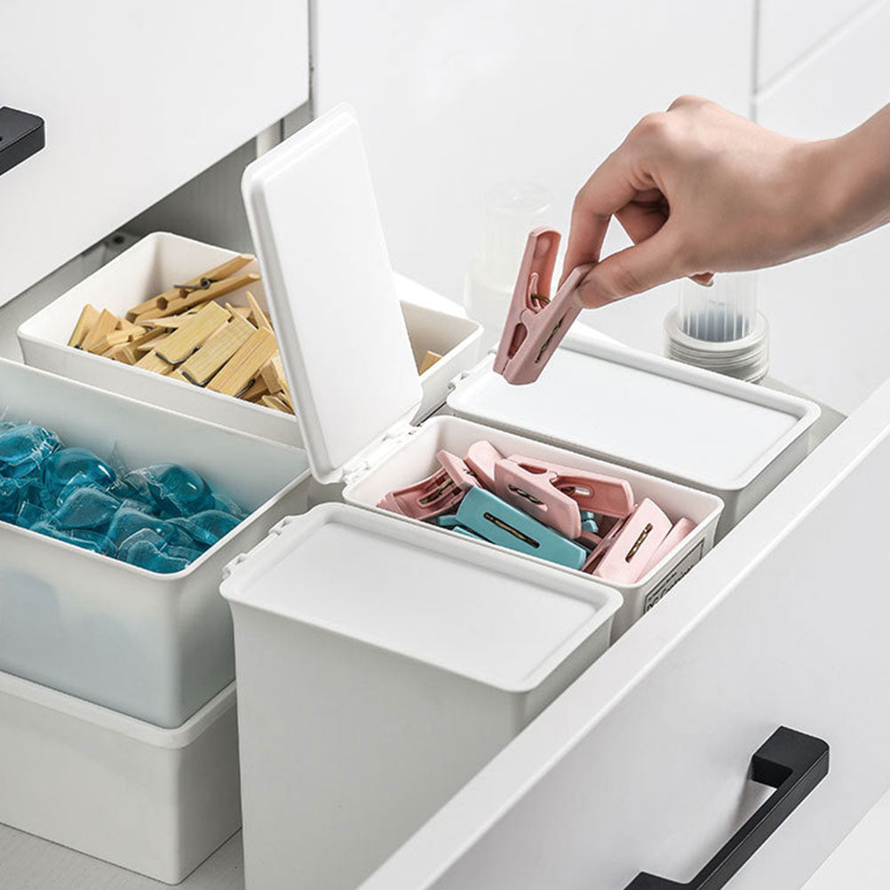 6 pcsHome Use Storage Box Lid Washing Powder Box Storage Box Practical Container – Practical Home Organization for Flexible Room-to-Room Use
