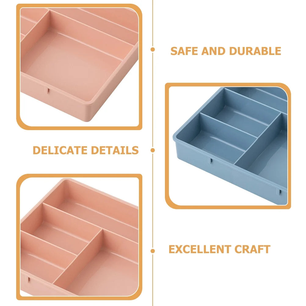 4 Pcs Office Storage Bins Drawers Four Grid Box Four-grid Compartment Case – Compartmented Organization for Flexible Room-to-Room Use