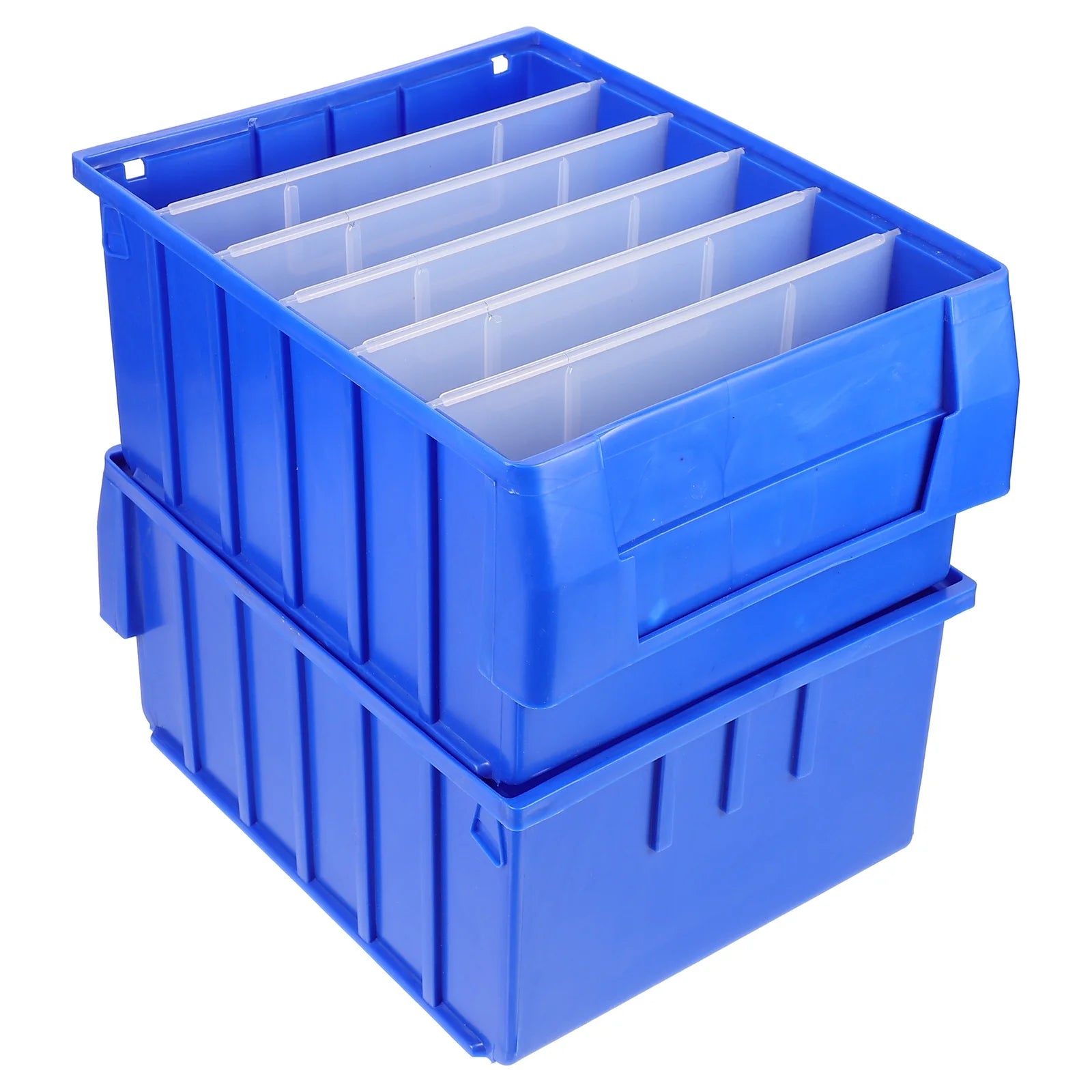 Parts Box Screw Partitions Design Blue Storage Container – Compartmented Organization for Flexible Room-to-Room Use