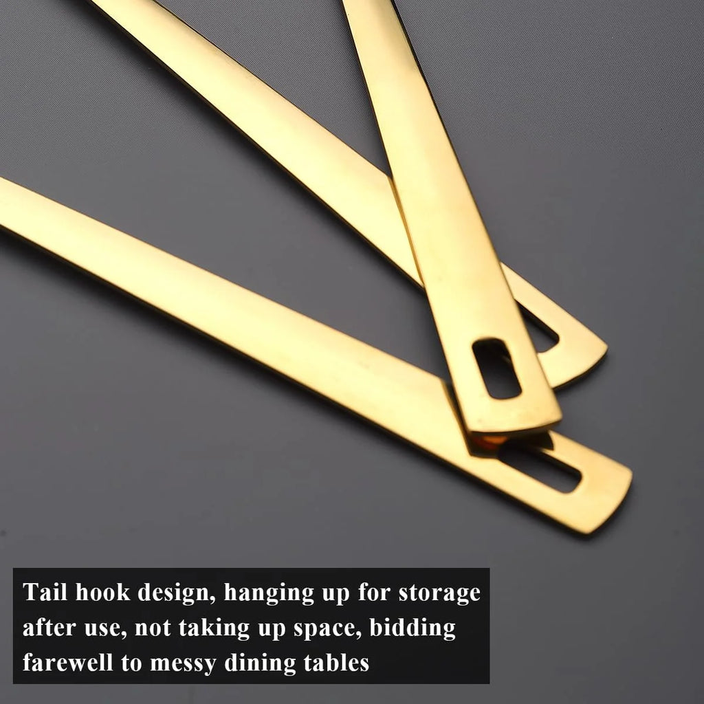 Gold Kitchen Utensils Set 6pcs Titanium Plating Stainless Steel Cooking Utensils Set Heavy Duty Kitchen Tools Spatulas Set Home Essentials Kitchen Gadgets Accessories – Durable Stainless Steel Construction for Flexible Room-to-Room Use