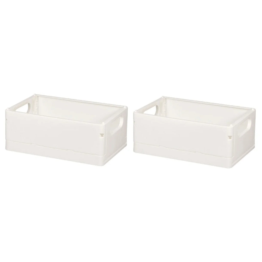 2pcs Household Storage Box Storage Organizer Box Foldable Box Plastic Desktop Makeup Storage Case – Foldable Space-Saving Design for Flexible Room-to-Room Use
