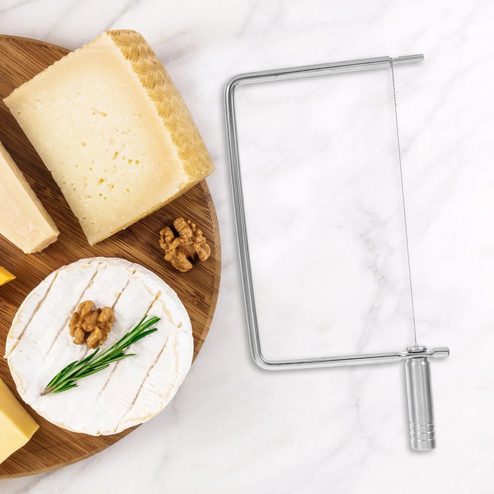 unbranded Stainless Steel Cheese Slicer with Wire Multipurpose Cheese Cutter for Slices Handheld Cheese Slicer for Butters and Cheese Blocks Kitchen Tool – Durable Stainless Steel Construction for Flexible Room-to-Room Use