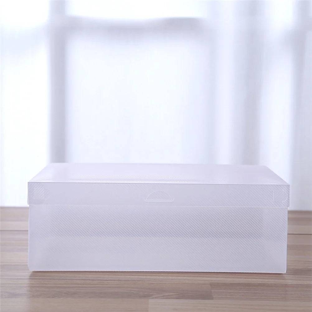 12 PCS Shoes Boxes Transparent Shoes Cases Plastic Storage Box Shoes Container for Home Shop 28x18x10cm – Clear-View Organization for Flexible Room-to-Room Use