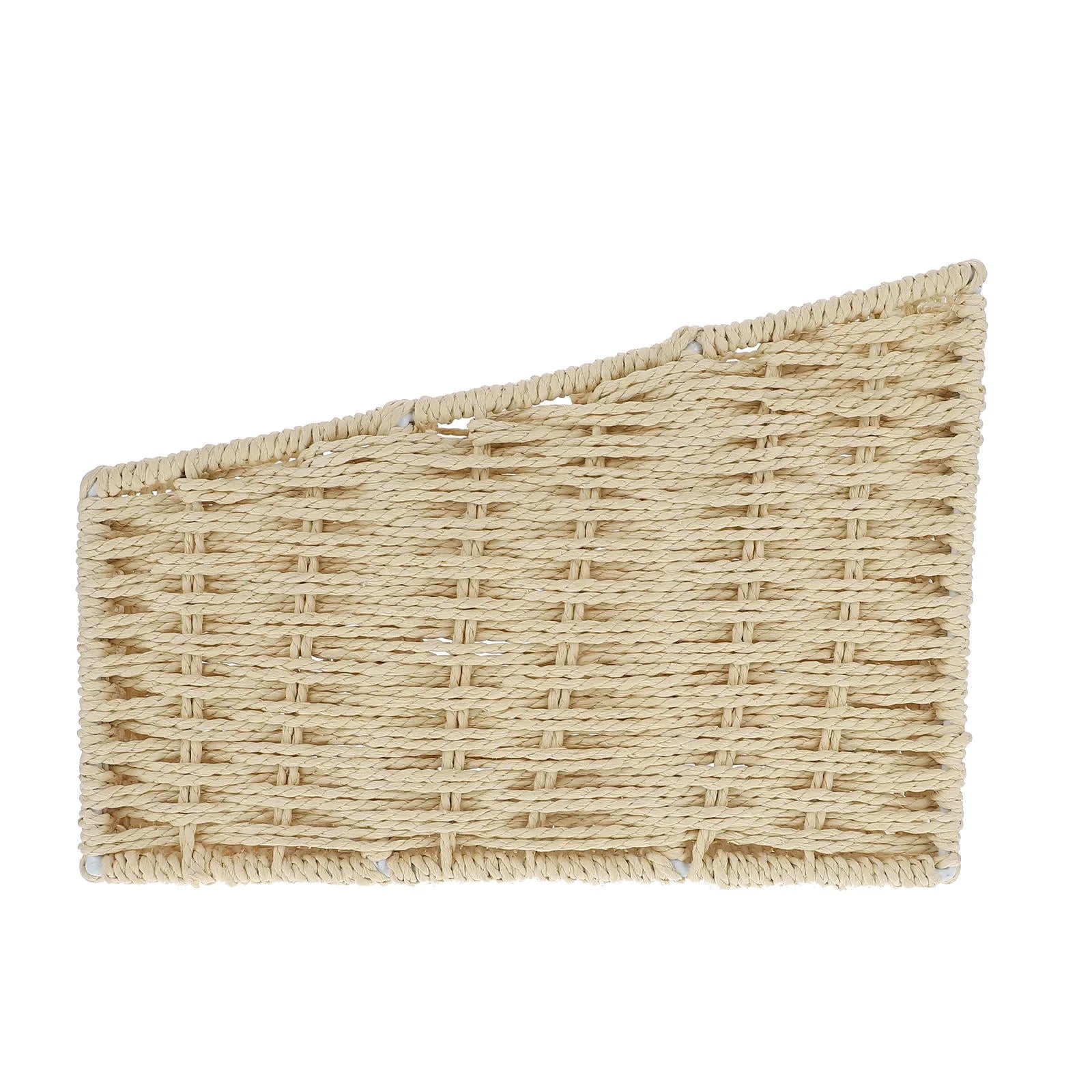 2pcs Woven 3 Compartments Woven Storage Box Bin Makeup Container Cube Organizer Divider for Home Bathroom Bedroom Closet Table Remote Beige – Multiroom Organization Format for Flexible Room-to-Room Use