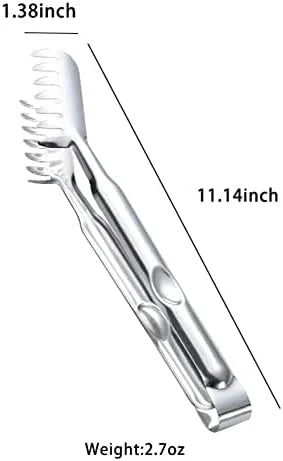 2-Piece Spaghetti Set Stainless Steel Pasta& Tongs Heat Resistant 12 Inch – Durable Stainless Steel Construction for Flexible Room-to-Room Use