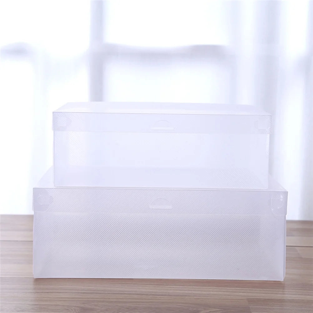 12 PCS Shoes Boxes Transparent Shoes Cases Plastic Storage Box Shoes Container for Home Shop 28x18x10cm – Clear-View Organization for Flexible Room-to-Room Use