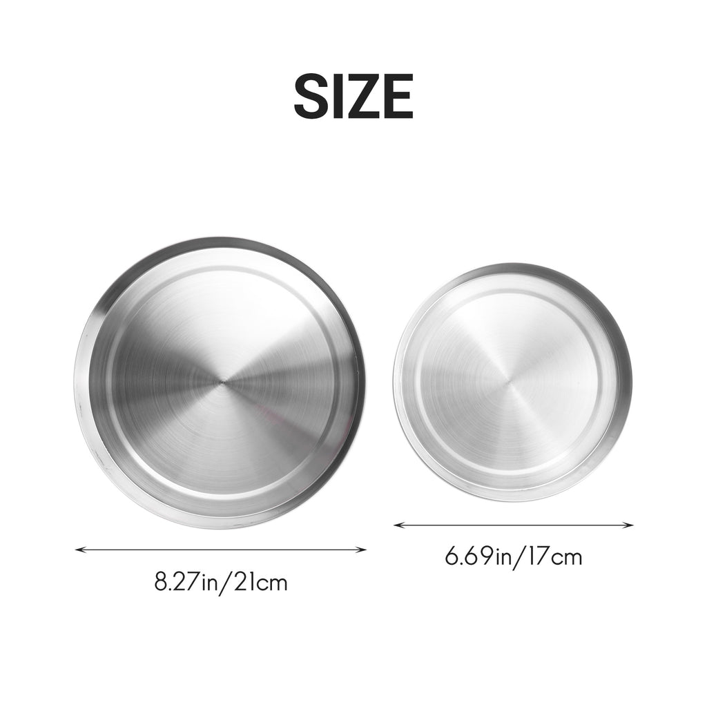 4Pcs Stainless Steel Hob Covers Stove Plate Top Cooker Protector Kit Set Utensils 17/21CM Kitchen Accessories – Durable Stainless Steel Construction for Flexible Room-to-Room Use
