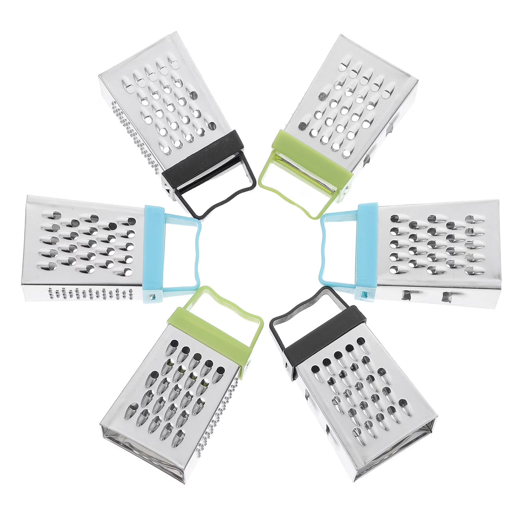unbranded 6pcs Mini Cheese Grater Stainless Steel Small Box Grater Vegetables Shredder Handheld Kitchen Tool for Slicing Cheese Ginger Potatoes – Durable Stainless Steel Construction for Flexible Room-to-Room Use