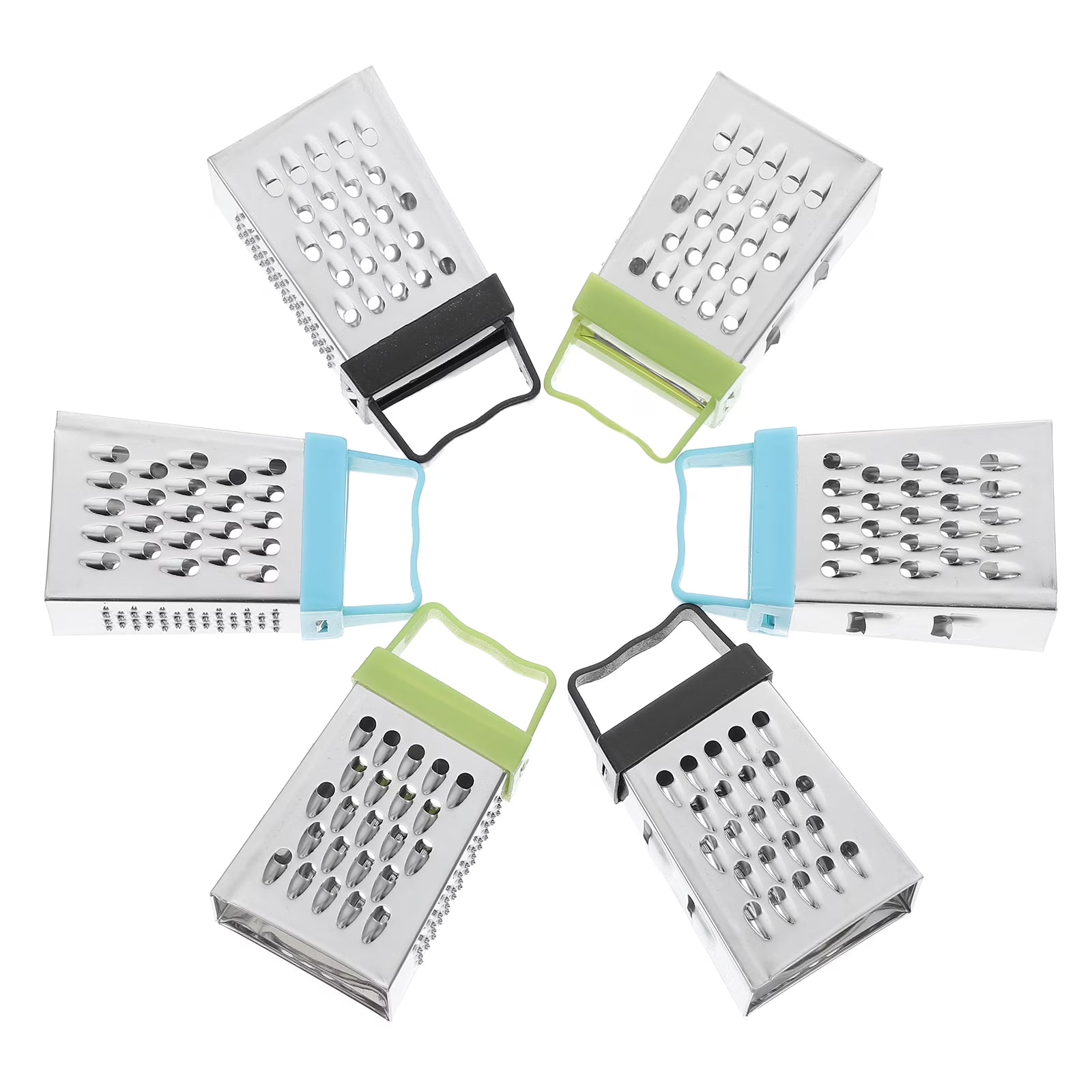unbranded 6pcs Mini Cheese Grater Stainless Steel Small Box Grater Vegetables Shredder Handheld Kitchen Tool for Slicing Cheese Ginger Potatoes – Durable Stainless Steel Construction for Flexible Room-to-Room Use