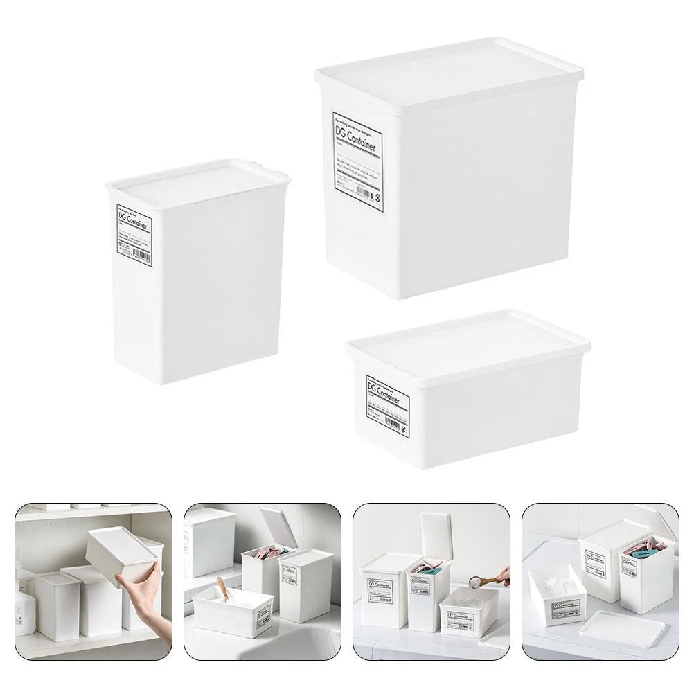 6 pcsHome Use Storage Box Lid Washing Powder Box Storage Box Practical Container – Practical Home Organization for Flexible Room-to-Room Use