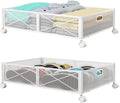 Under Bed Storage Containers with Wheels Under Bed Shoe Storage Organizer Drawer Tool-free Assembly Metal Storage Containers for Bedroom Clothes Shoes Blankets -2PCK – Multiroom Organization Format for Flexible Room-to-Room Use