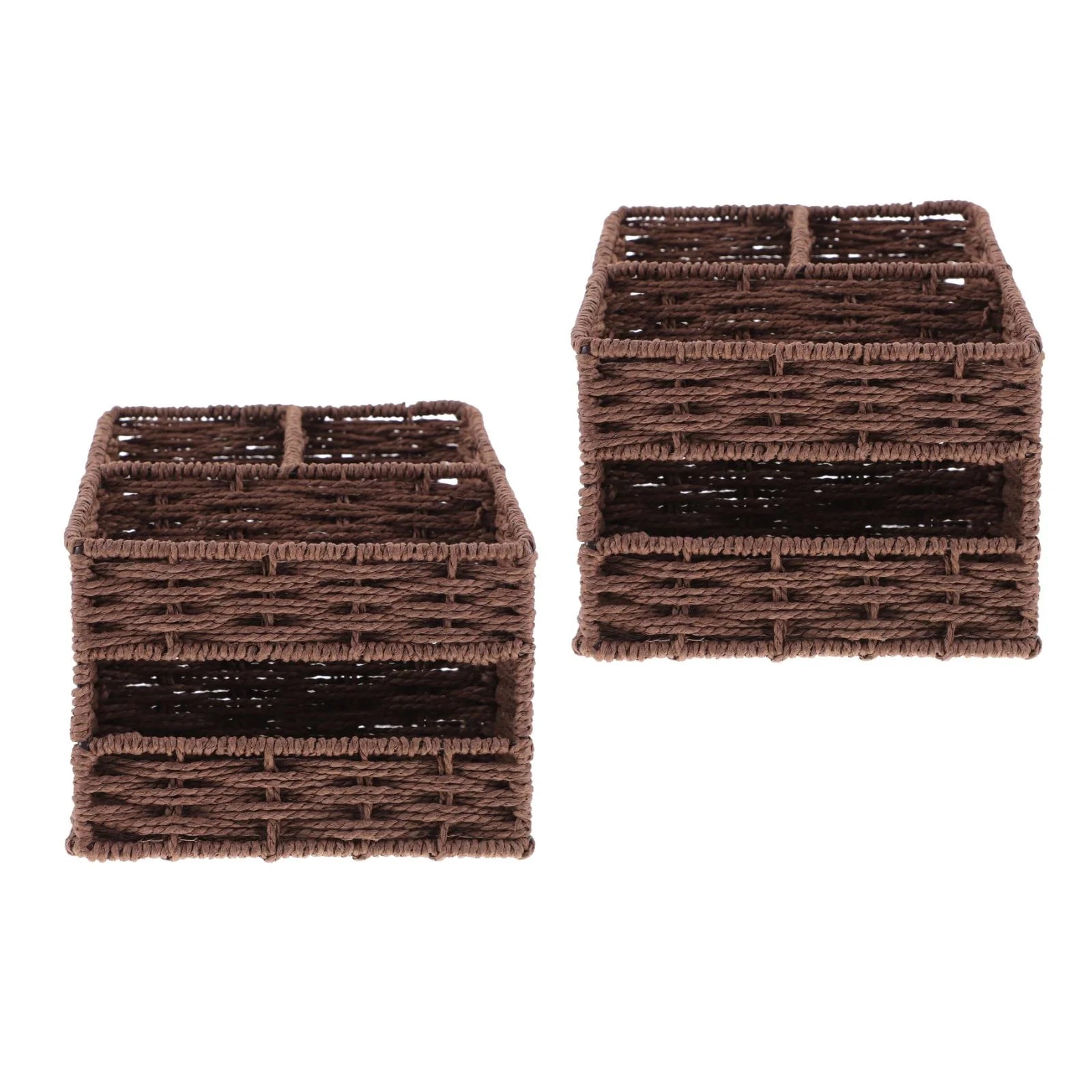 2pcs Desktop Storage Container Home Office Storage Box Sundries Small Items Organizer – Practical Home Organization for Flexible Room-to-Room Use