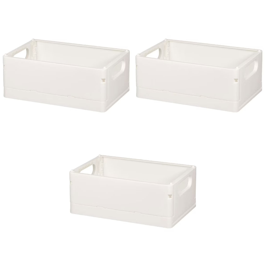 3pcsStorage Basket Collapsible Box Desktop Organizer Multi-purpose Storage Organizer – Foldable Space-Saving Design for Flexible Room-to-Room Use