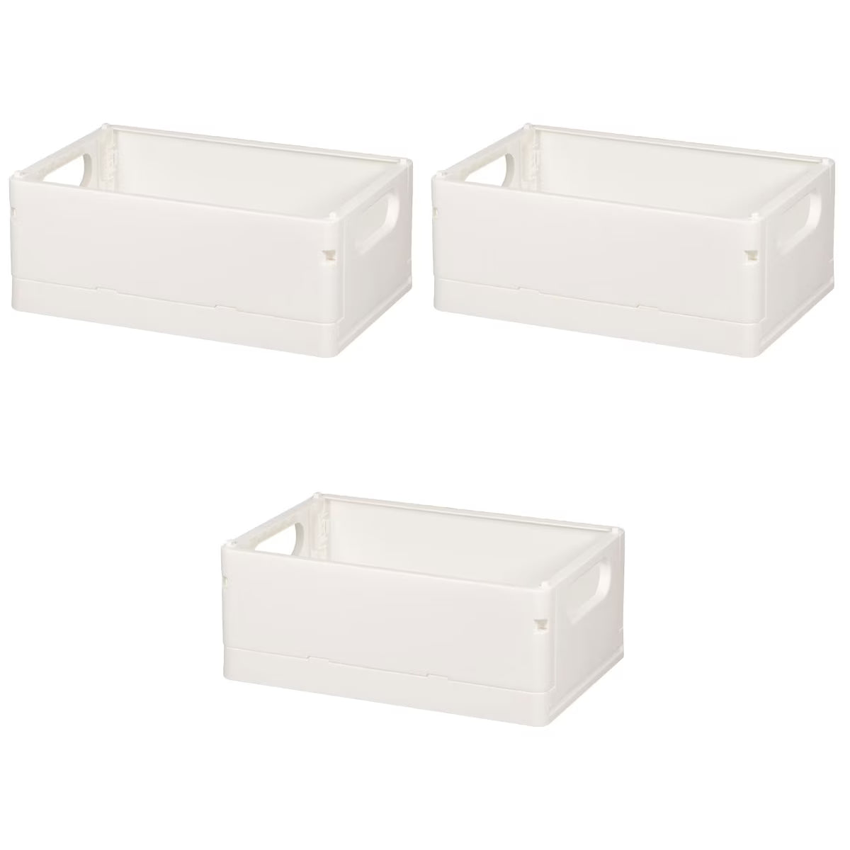 3pcsStorage Basket Collapsible Box Desktop Organizer Multi-purpose Storage Organizer – Foldable Space-Saving Design for Flexible Room-to-Room Use