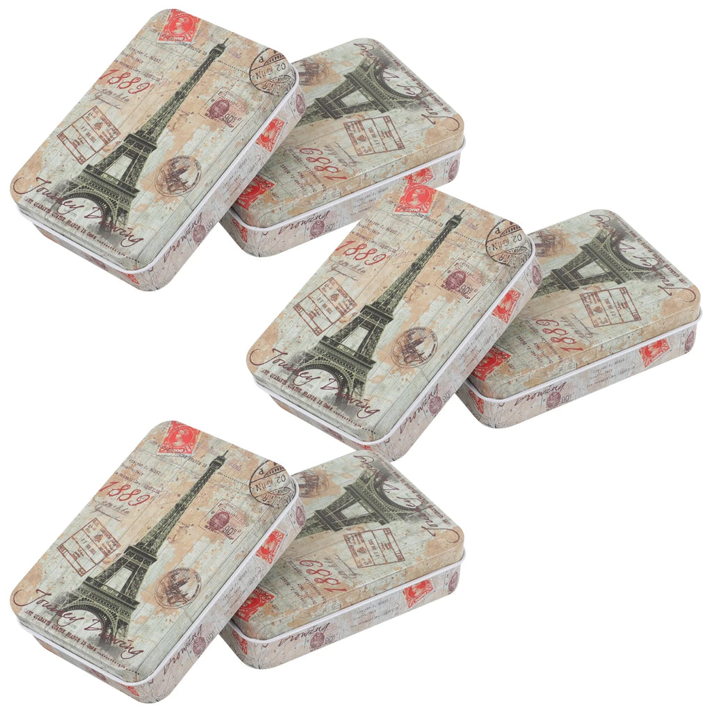 6 Pcs Desktop Storage Boxes Case Pantry Organizers and Clear Greeting Card – Clear-View Organization for Flexible Room-to-Room Use