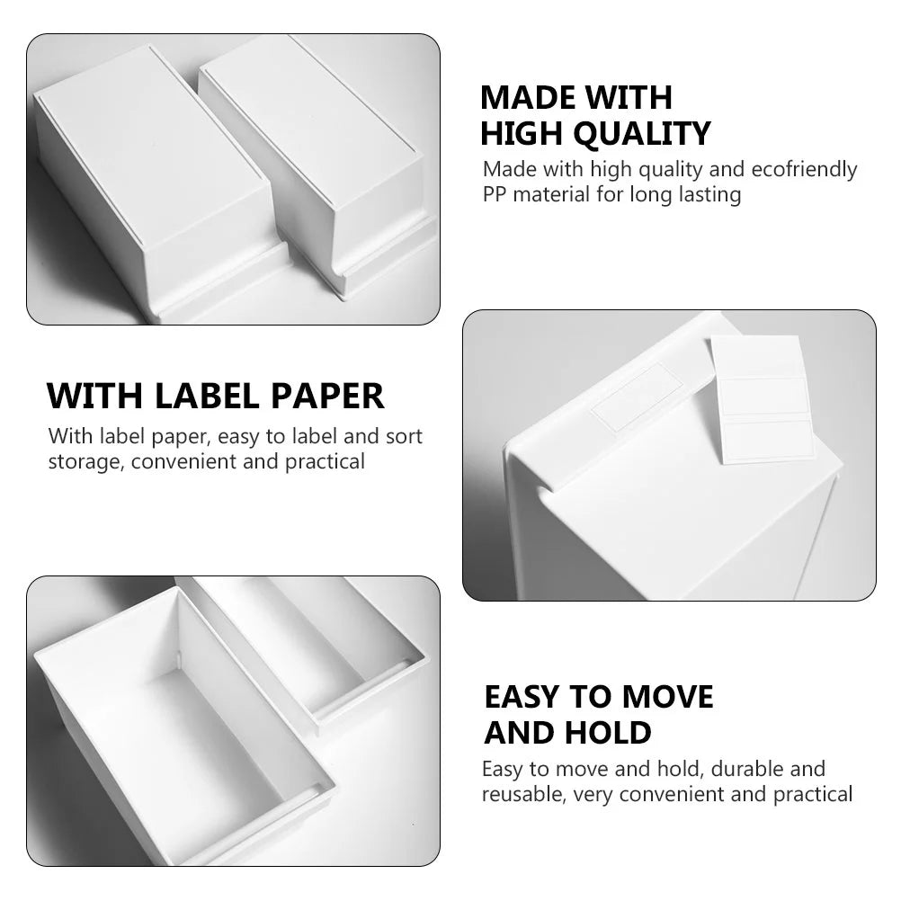 2 PCS Large Storage Containers with Lids Portable Box PP Material Boxes – Secure Lid Design for Flexible Room-to-Room Use