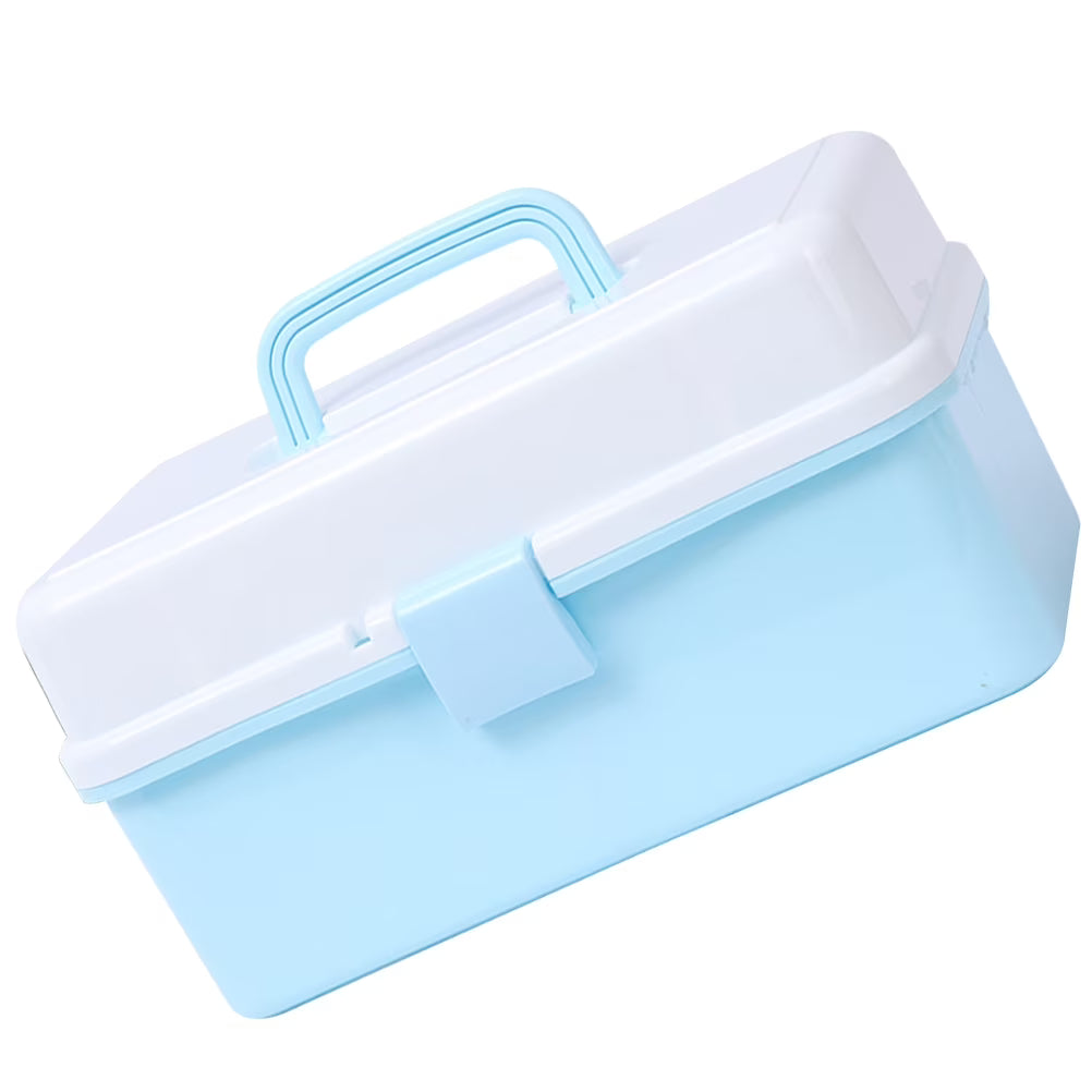 Storage Boxes Art Tools Storage Case Compact Storage Box Child 33x19.5cm Blue – Practical Home Organization for Flexible Room-to-Room Use