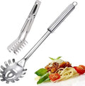2-Piece Spaghetti Set Stainless Steel Pasta& Tongs Heat Resistant 12 Inch – Durable Stainless Steel Construction for Flexible Room-to-Room Use
