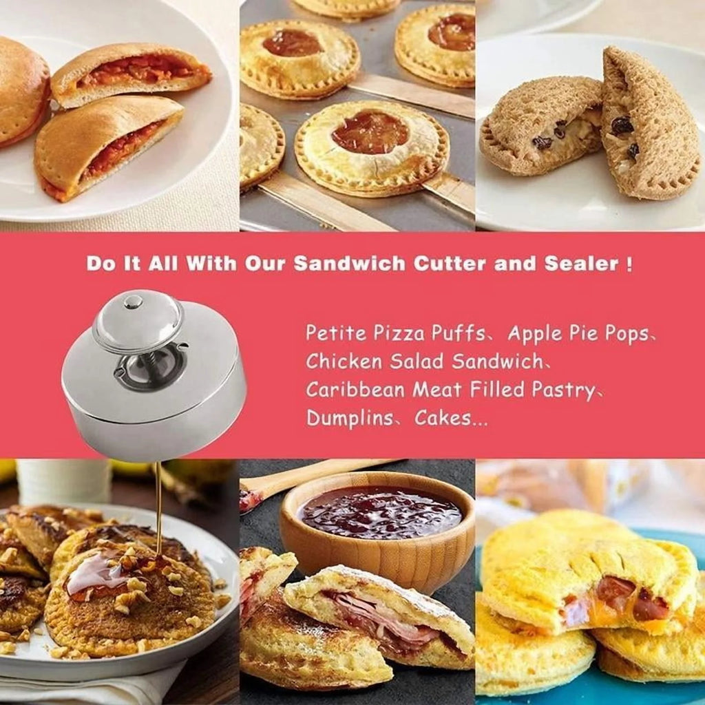 Stainless Steel Sandwich Cutter 1 Count Sandwich Maker Pastry Mold Kitchen Baking Tools Supplies, Kitchen Accessories Summer Essentials – Durable Stainless Steel Construction for Flexible Room-to-Room Use