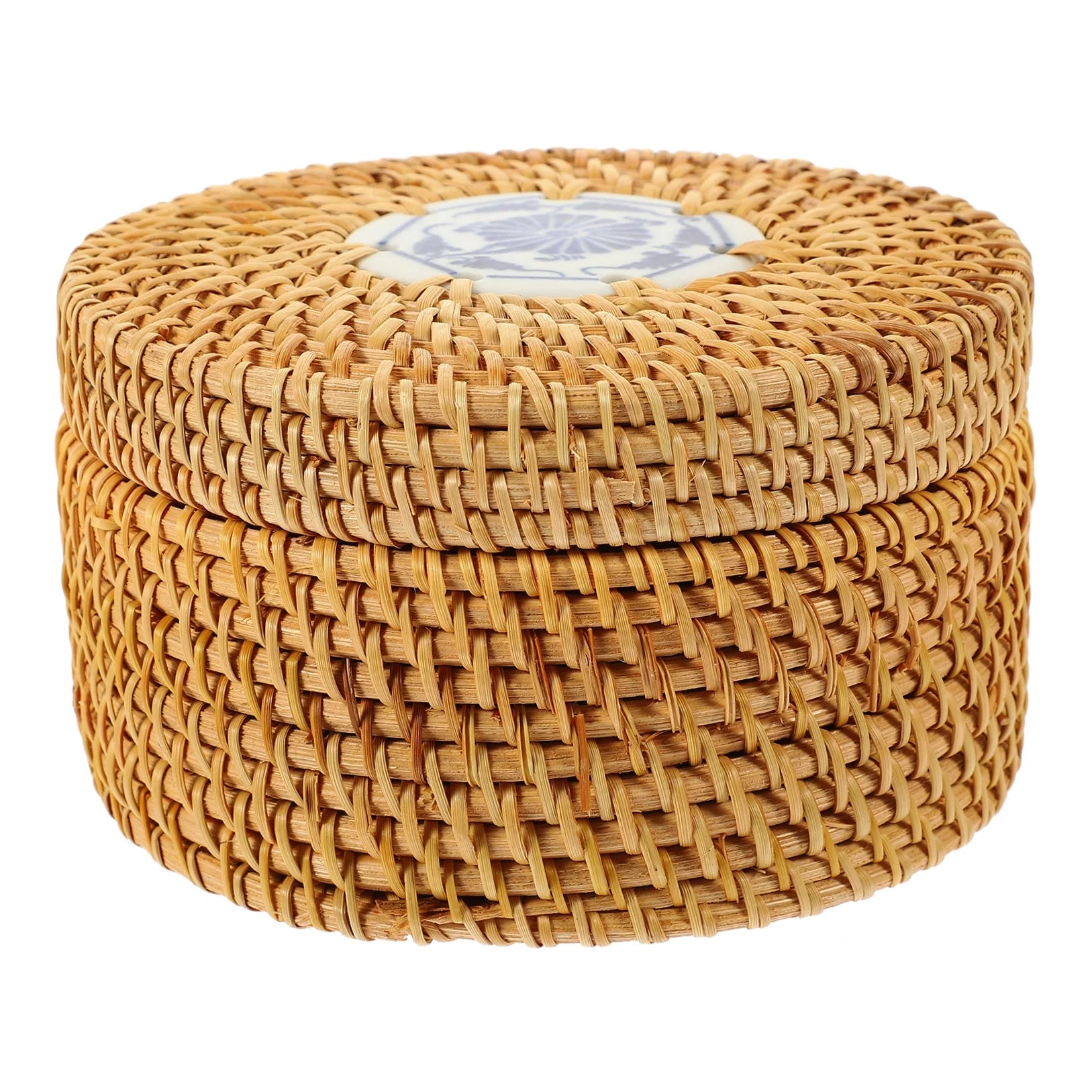 Toy Rattan Nut Box Household Storage Container 14X14X8CM – Practical Home Organization for Flexible Room-to-Room Use