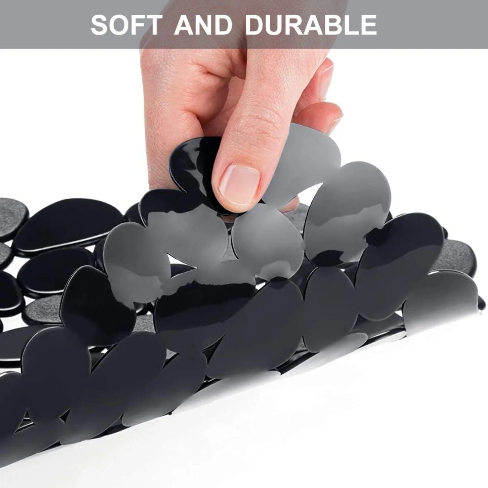 Bligli Pebble Sink Mat 2-Pack - PVC Kitchen Protector for Stainless Steel/Ceramic Dish Drying Mat for Dishes 15.7" x 11.8" Black – Durable Stainless Steel Construction for Flexible Room-to-Room Use