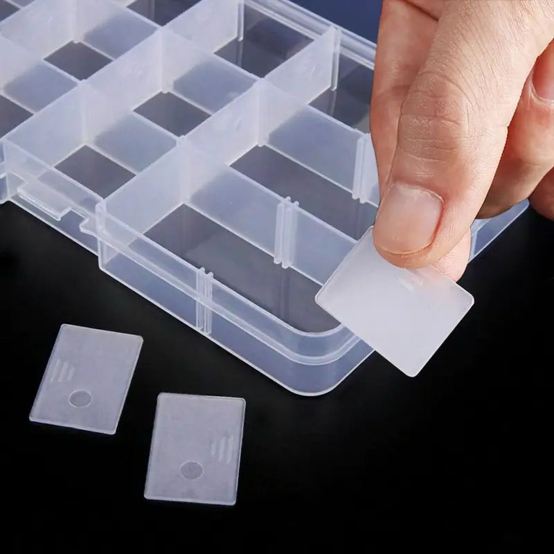 [Clear Jewelry Box] 6pcs Clear Jewelry Box | Plastic Bead Storage Craft Container Earrings Organizer – Clear-View Organization for Flexible Room-to-Room Use