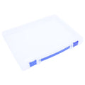 Transparent Storage Box Clear Plastic Document Paper Filling File Case Portable Ducoment Storage Holder with Blue Buckle – Everyday Household Format for Flexible Room-to-Room Use