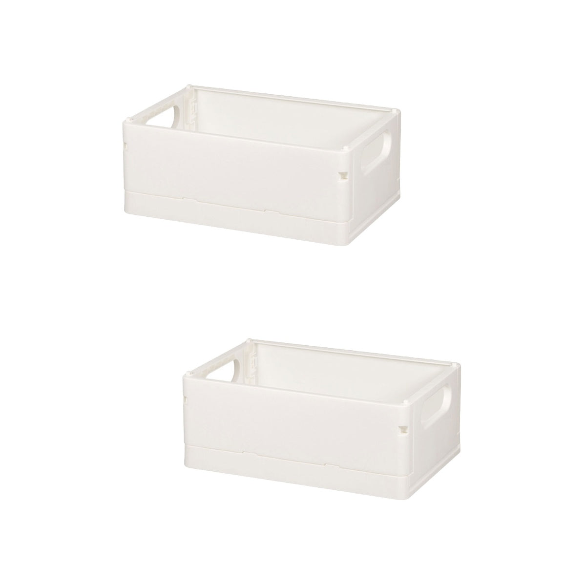 2pcs Household Storage Box Storage Organizer Box Foldable Box Plastic Desktop Makeup Storage Case – Foldable Space-Saving Design for Flexible Room-to-Room Use