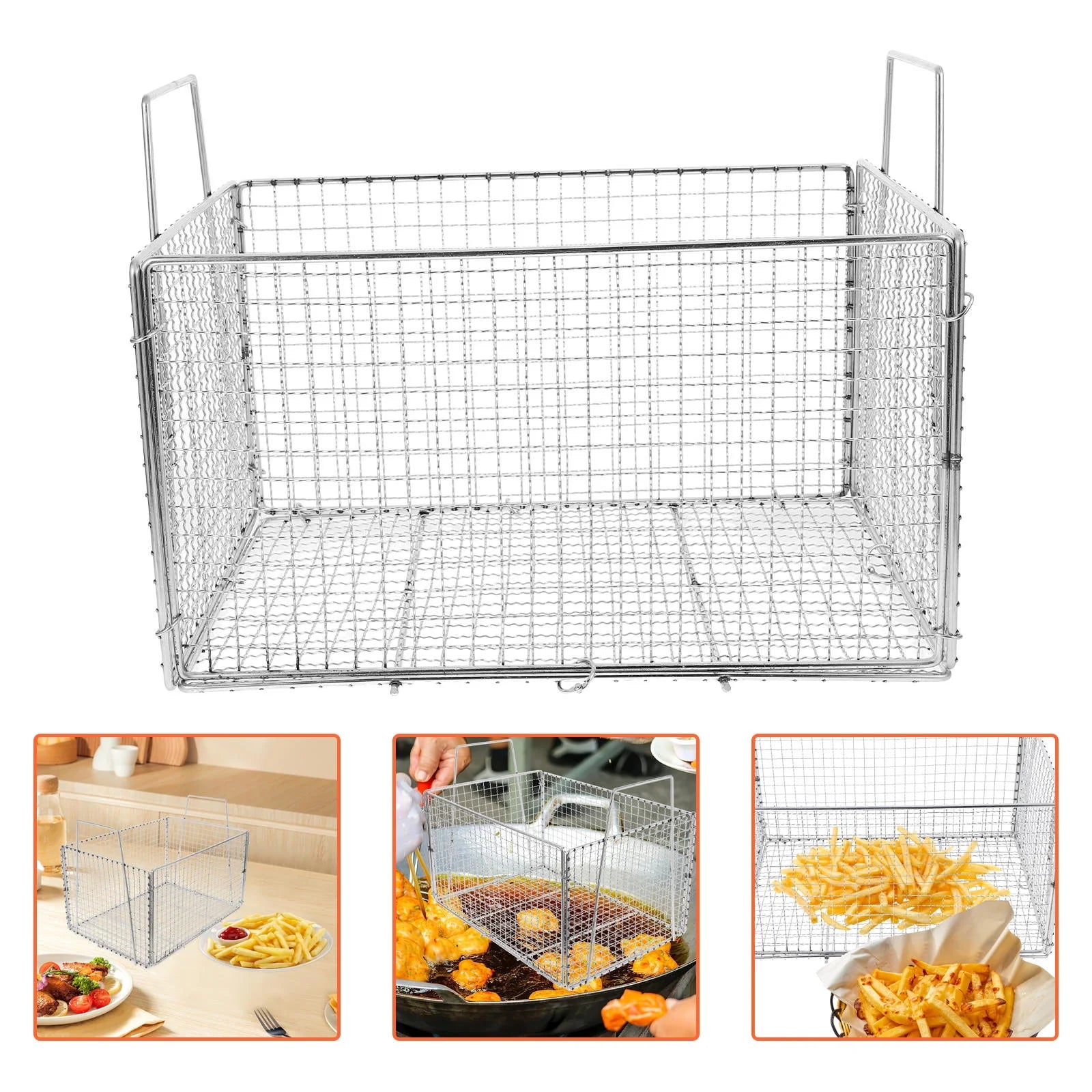 unbranded Foldable Stainless Steel Drainer for Cooking Kitchen Tool 1Set – Foldable Space-Saving Design for Flexible Room-to-Room Use