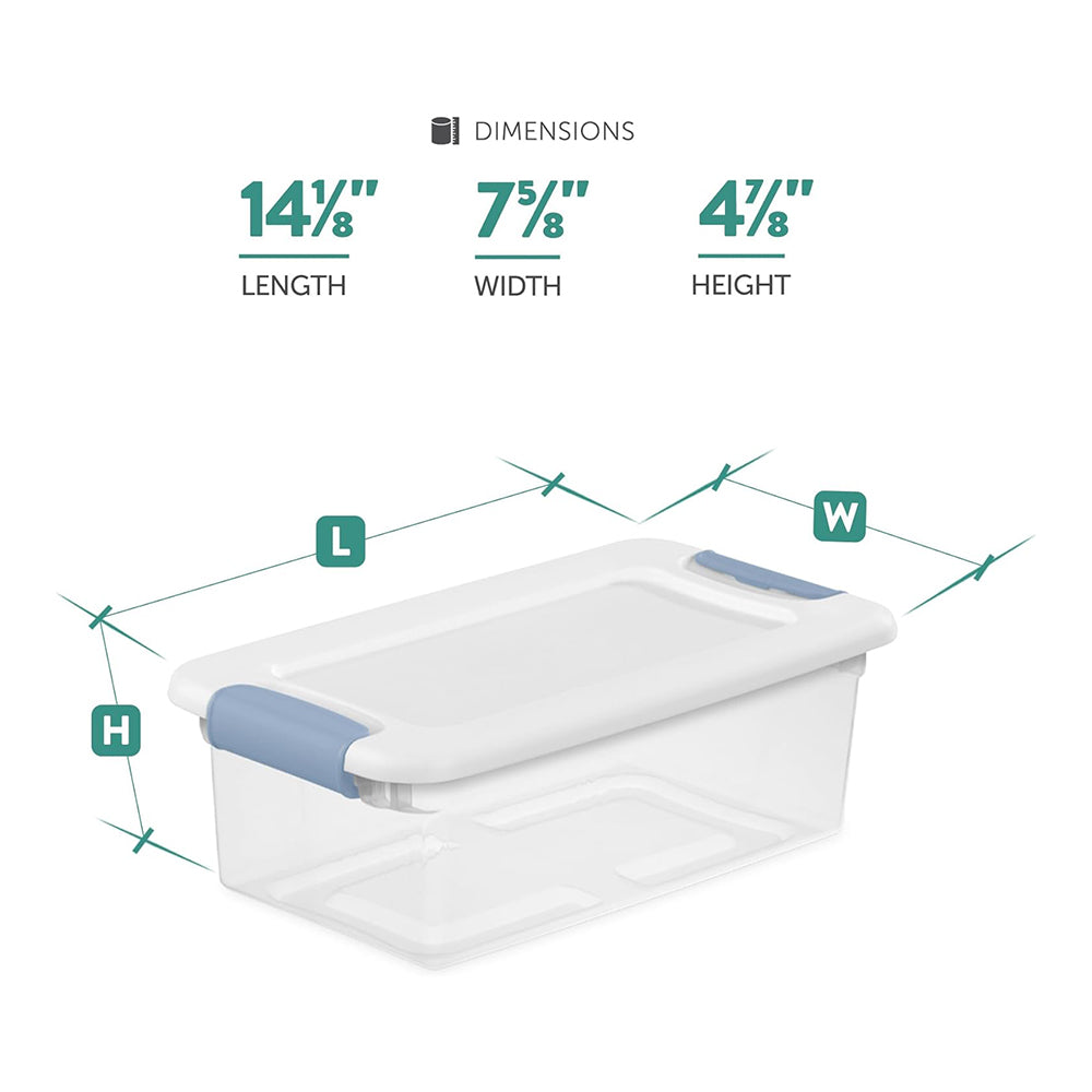 12-Pack Latching Box Stackable Storage Bins with Lids Clear Plastic 6 Quart – Stackable Organization for Flexible Room-to-Room Use