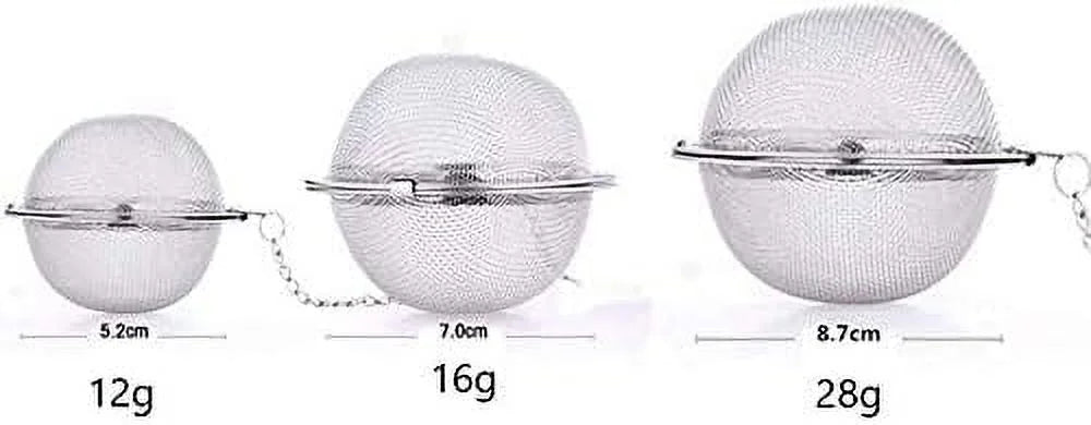 3pcs Stainless steel fine mesh seasoning ball kitchen soup spice stew filter kitchen tool metal tea bag tea ball (3pcs Round Shape),Silver,5cm/6cm/7cm – Durable Stainless Steel Construction for Flexible Room-to-Room Use
