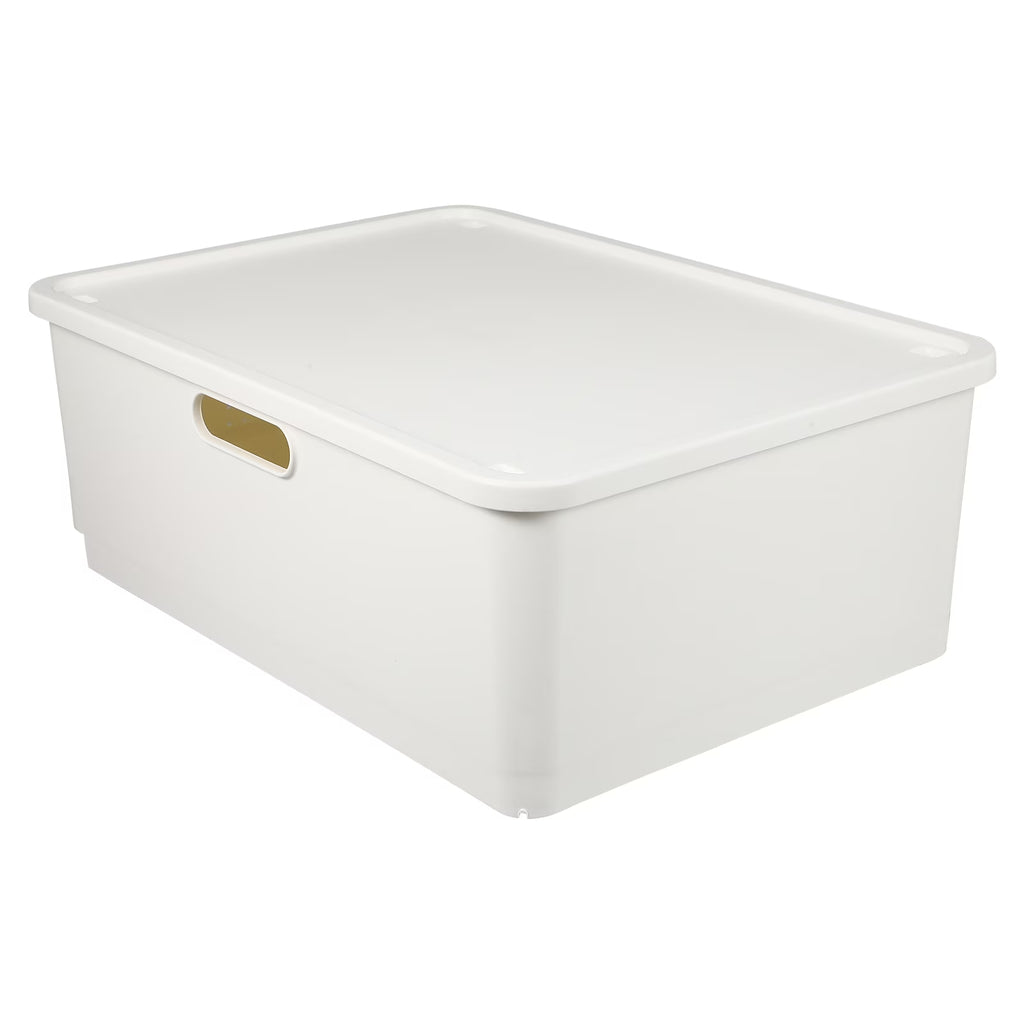 Storage Containers with Lids Japanese Box Organizing Desktop – Secure Lid Design for Flexible Room-to-Room Use