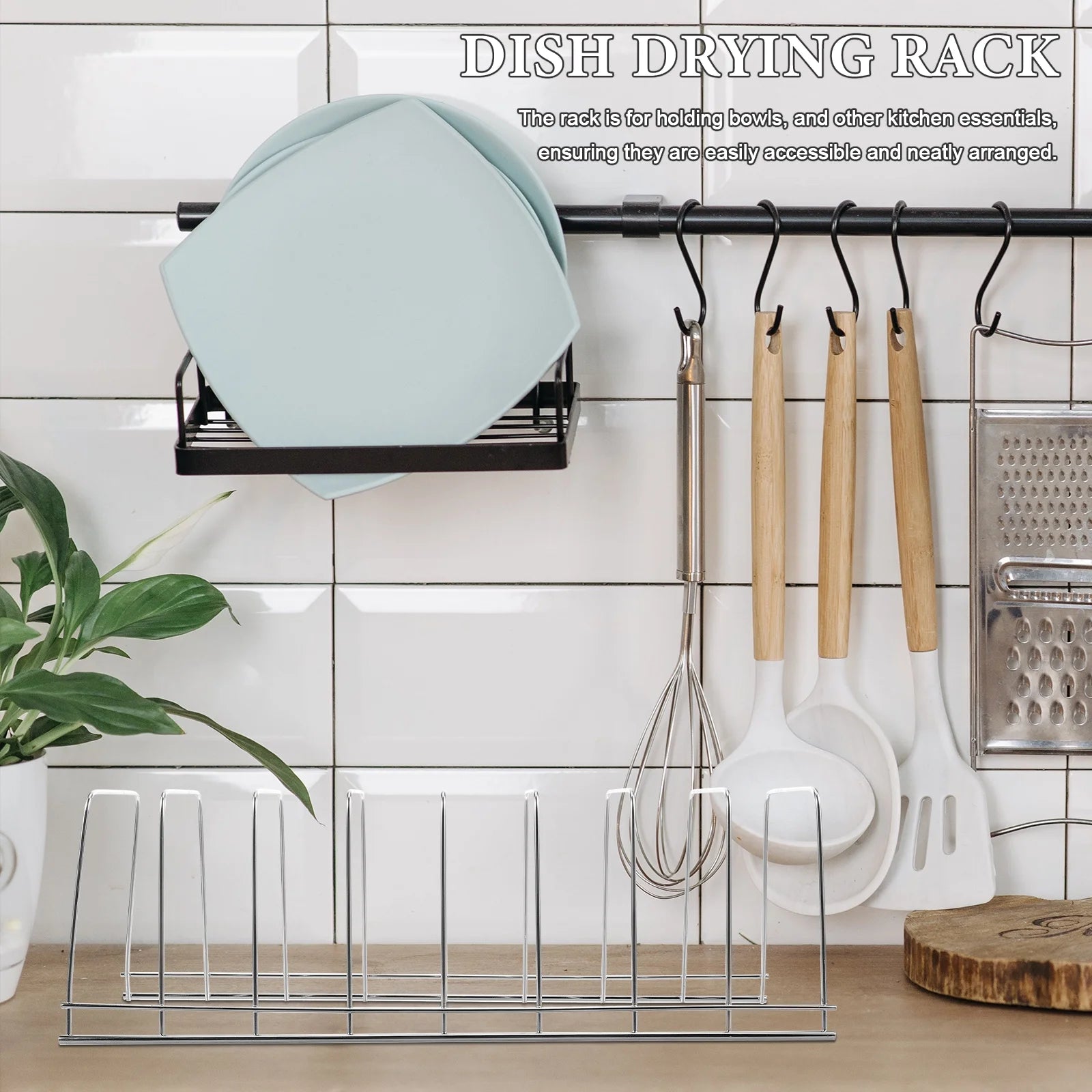 unbranded Kitchen Dish Drying Rack Made OfStainless Steel Stainless Steel Storage Box Kitchen Dish Tray Kitchen Bowl Stand Kitchen Plate Stand – Durable Stainless Steel Construction for Flexible Room-to-Room Use