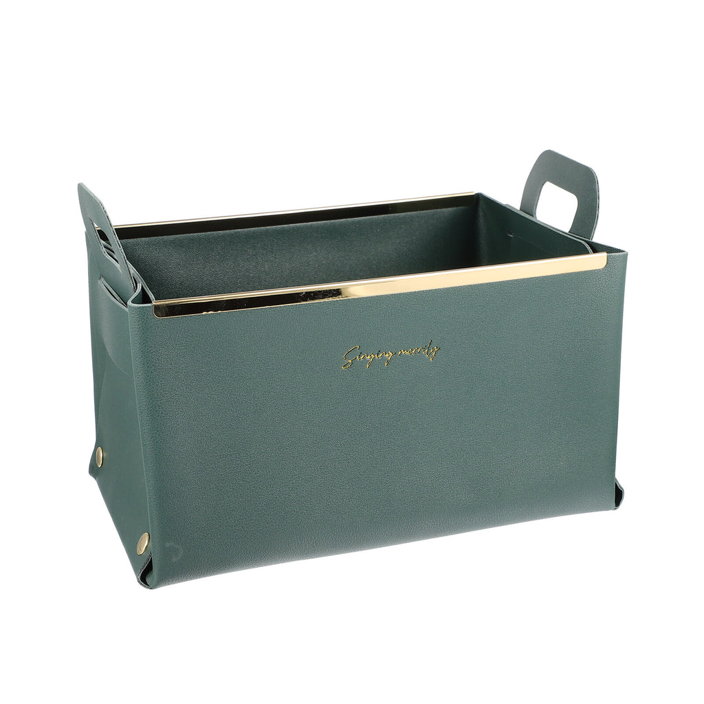 Storage Basket Cube Leather Lightweight Box Home Use Organizer – Practical Home Organization for Flexible Room-to-Room Use