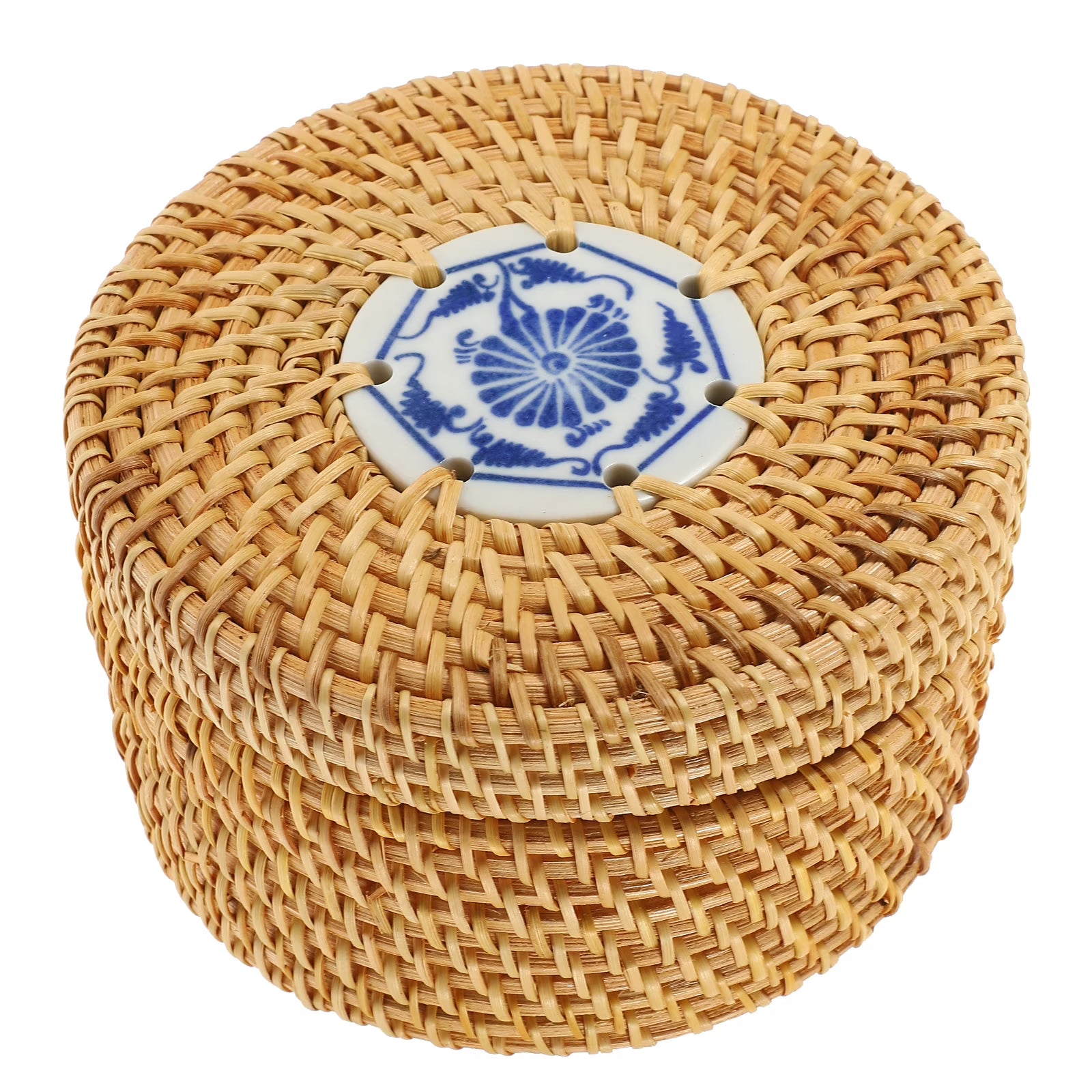 Toy Rattan Nut Box Household Storage Container 14X14X8CM – Practical Home Organization for Flexible Room-to-Room Use