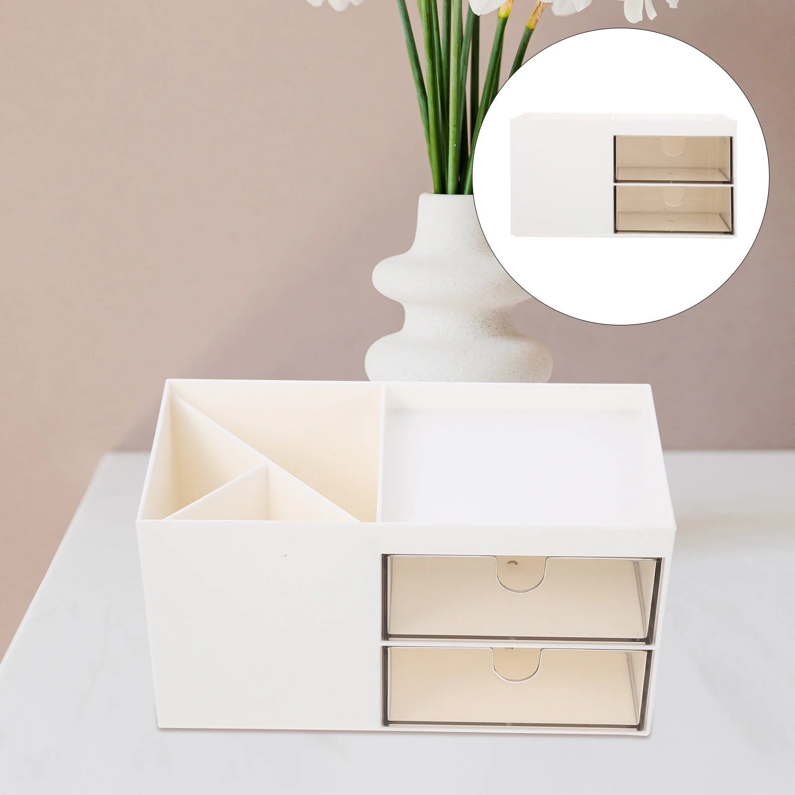 Adjustable Cosmetic Display Highlighter Bathroom Storage Box Office Container – Adjustable Everyday Design for Flexible Room-to-Room Use