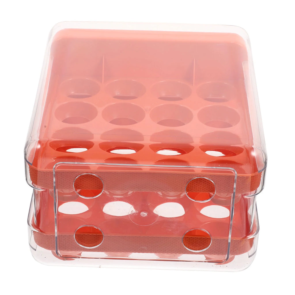 Holder Decor Egg Storage Box Egg Storage Shelf 21.5x22.5x14cm Orange – Practical Home Organization for Flexible Room-to-Room Use