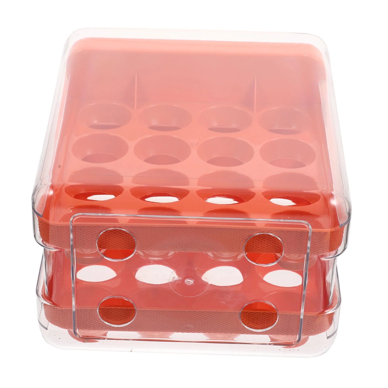 Holder Decor Egg Storage Box Egg Storage Shelf 21.5x22.5x14cm Orange – Practical Home Organization for Flexible Room-to-Room Use