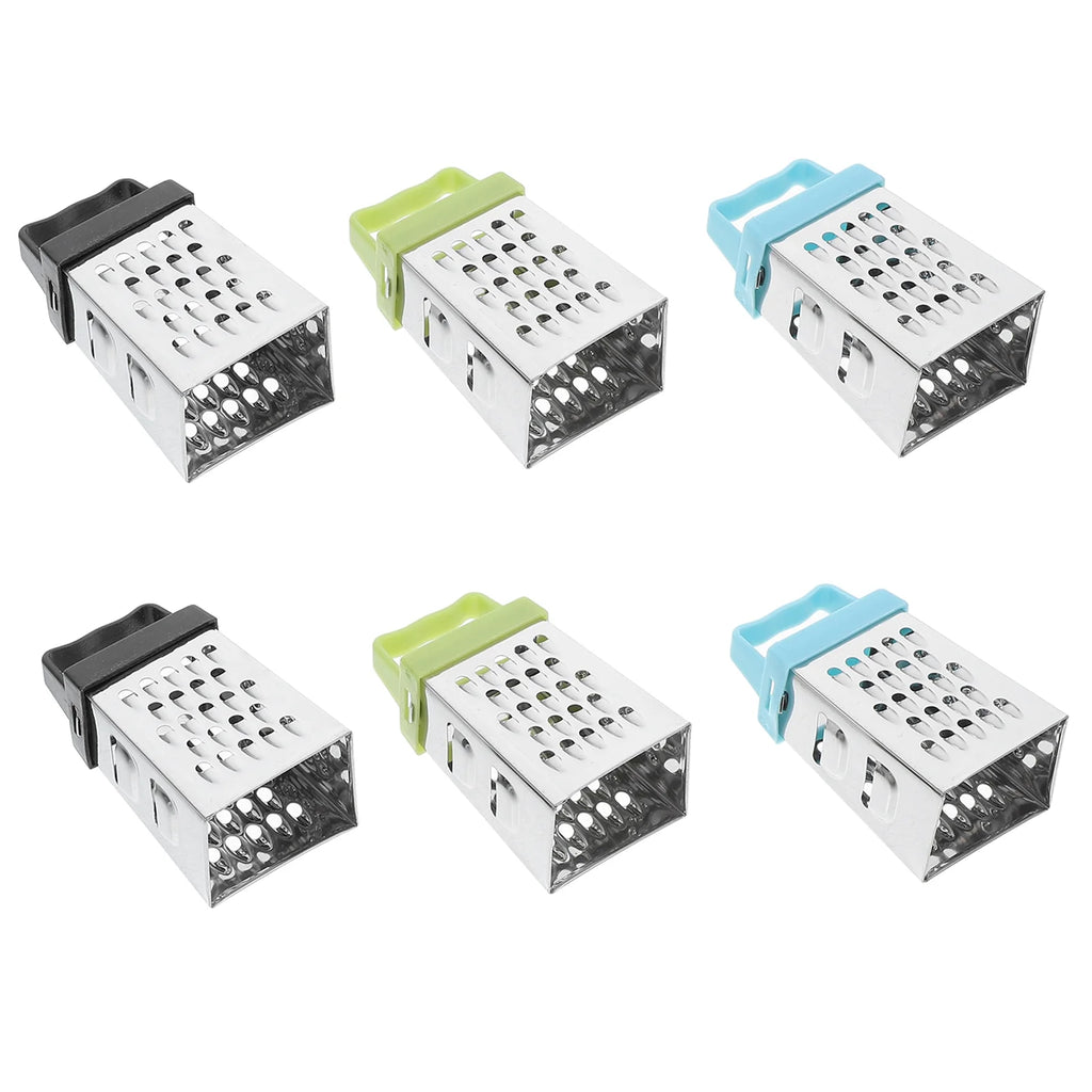 unbranded 6pcs Mini Cheese Grater Stainless Steel Small Box Grater Vegetables Shredder Handheld Kitchen Tool for Slicing Cheese Ginger Potatoes – Durable Stainless Steel Construction for Flexible Room-to-Room Use