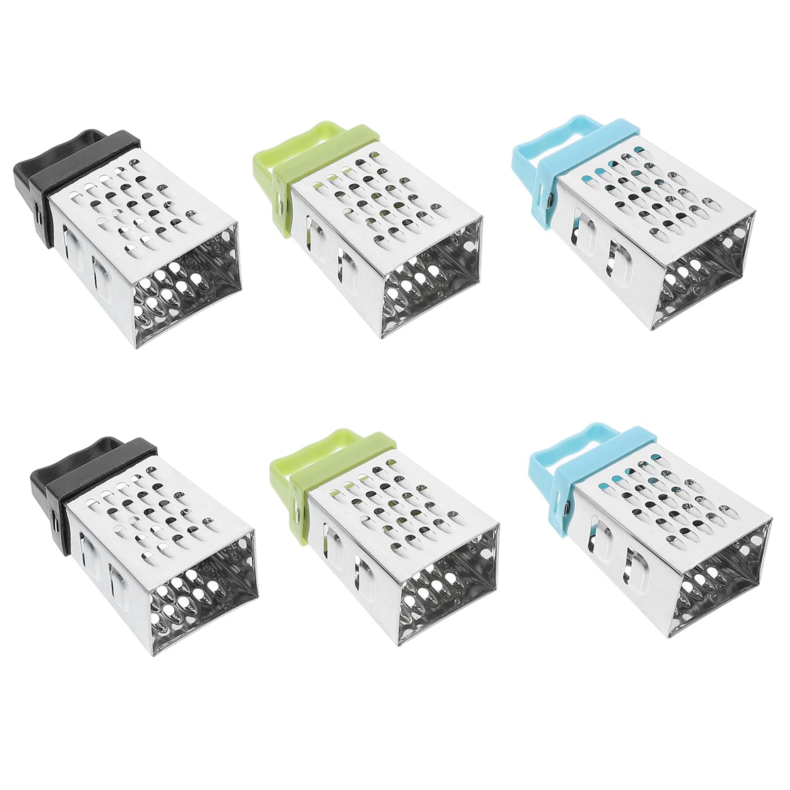 unbranded 6pcs Mini Cheese Grater Stainless Steel Small Box Grater Vegetables Shredder Handheld Kitchen Tool for Slicing Cheese Ginger Potatoes – Durable Stainless Steel Construction for Flexible Room-to-Room Use