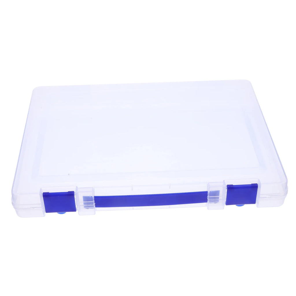 Daily Use File Case Office Organizer Organization Flat Storage Cardboard Boxes with Lids – Secure Lid Design for Flexible Room-to-Room Use