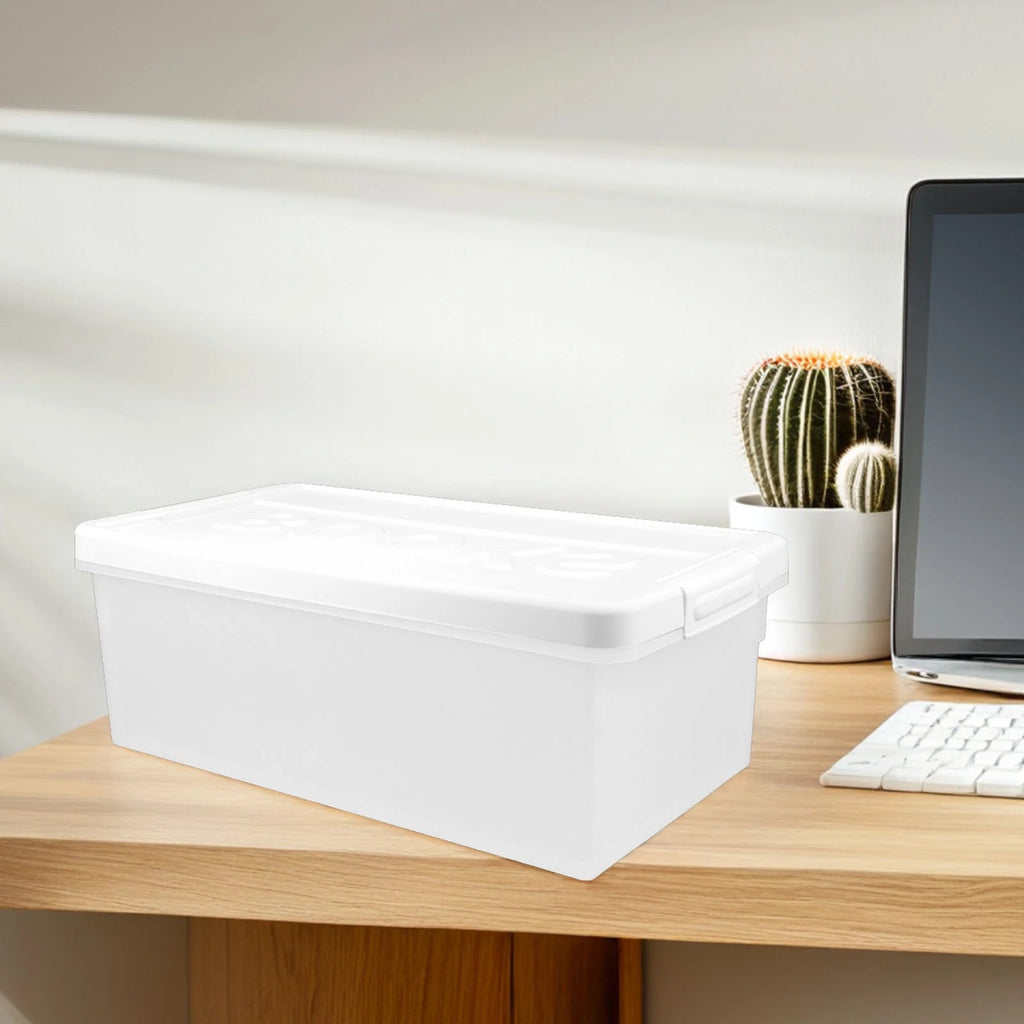 Book Storage Box Office Travel 39.50X20.50X14.00CM White – Practical Home Organization for Flexible Room-to-Room Use