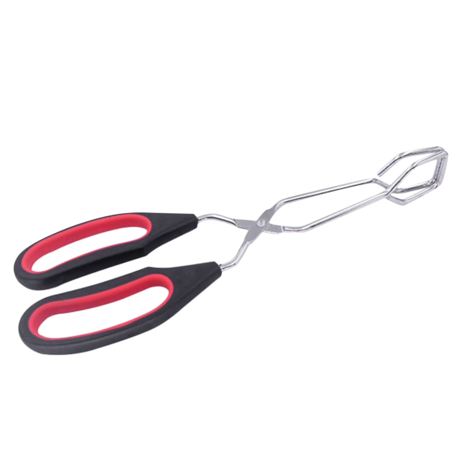 Scissor Tongs with Silicone Tips 23.5x7.5cm Stainless Steel Nonstick Kitchen Cooking Tool – Durable Stainless Steel Construction for Flexible Room-to-Room Use