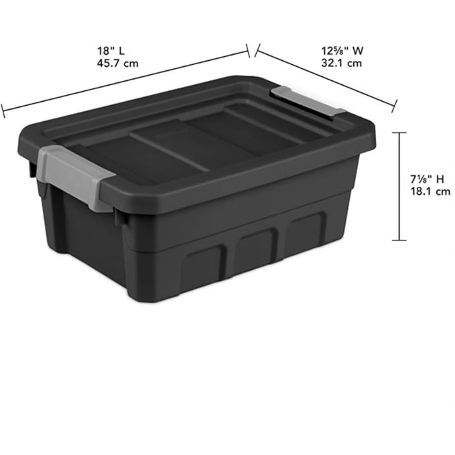 6-Pack Plastic Storage Bins with Lids Stackable Containers 4 Gallon Black – Stackable Organization for Flexible Room-to-Room Use
