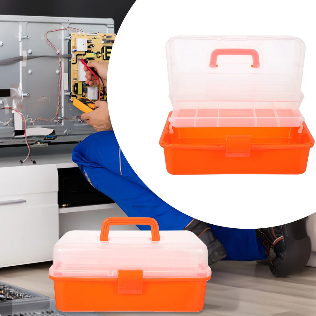 Wicker Three Layer Storage Box Household Tool Box Office 32X17CM Orange – Practical Home Organization for Flexible Room-to-Room Use