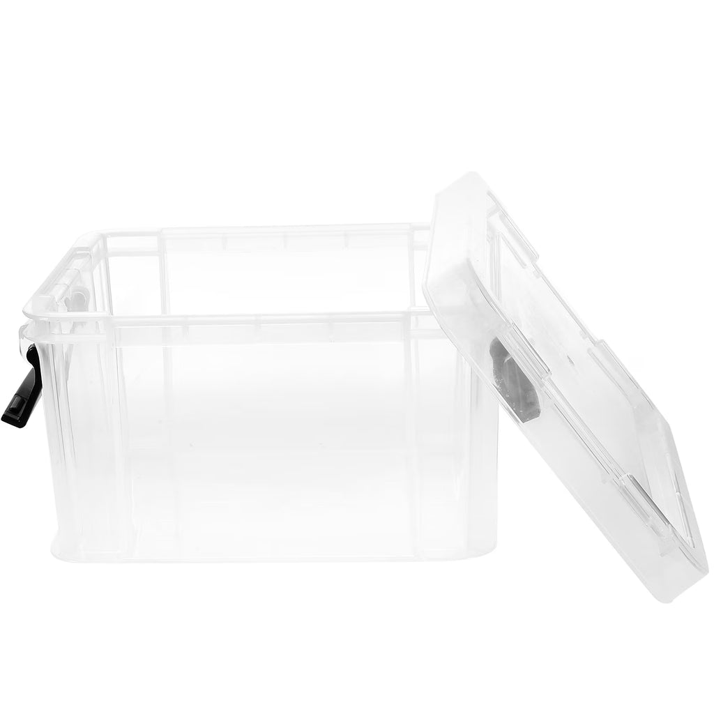 Lids Office Stationery Storage Box 21X16.4X12.5CM Transparent – Clear-View Organization for Flexible Room-to-Room Use