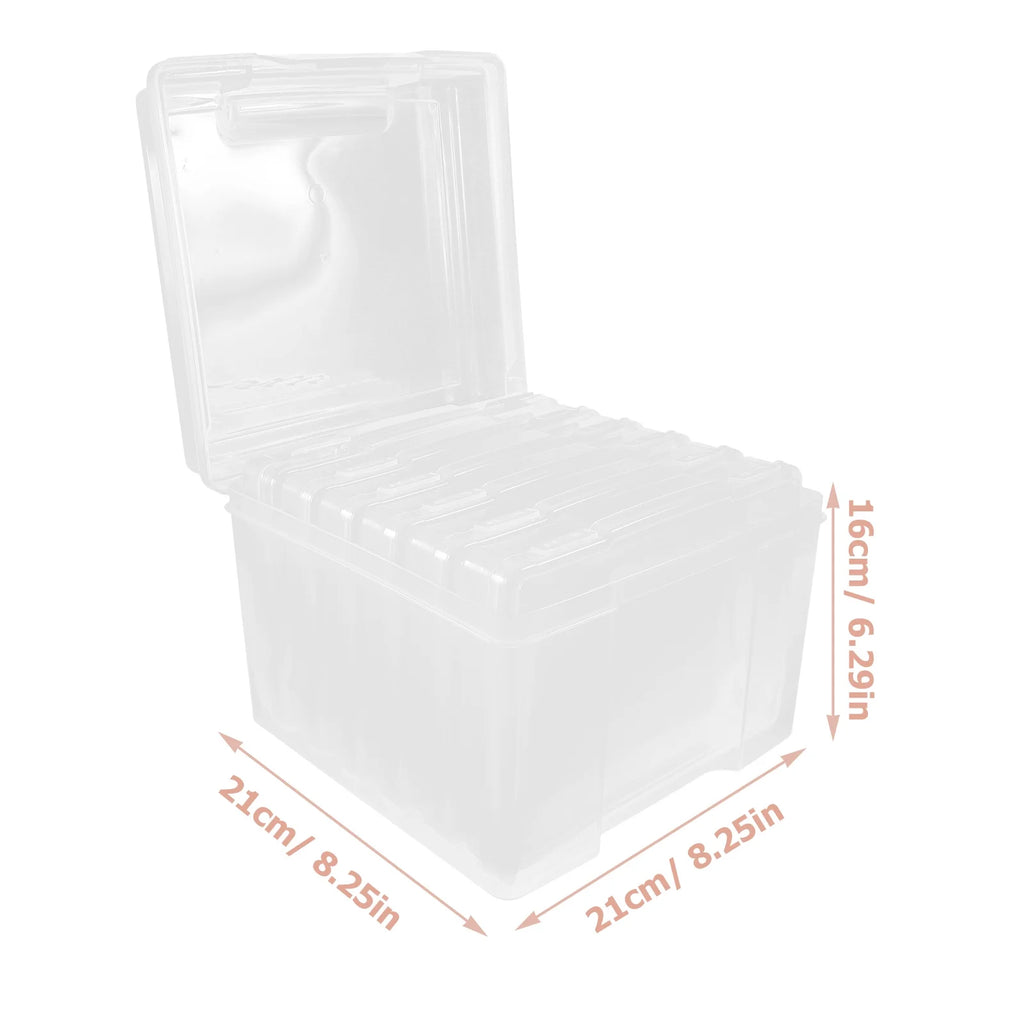 6Pcs Cards Storage Boxes Postcards Photos Organizing Cases Clear Plastic Storage Cases – Clear-View Organization for Flexible Room-to-Room Use