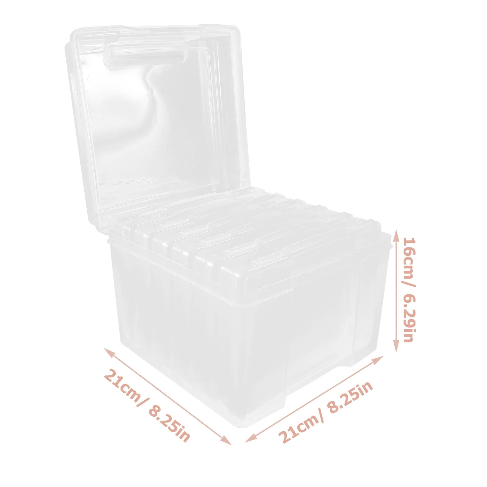 6Pcs Cards Storage Boxes Postcards Photos Organizing Cases Clear Plastic Storage Cases – Clear-View Organization for Flexible Room-to-Room Use