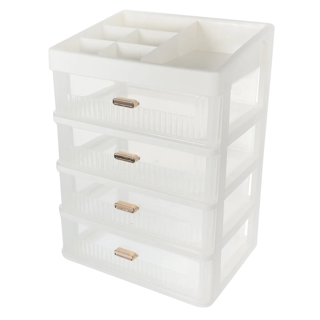 Skincare Desktop Storage Box 32.00X23.00X17.00CM White – Practical Home Organization for Flexible Room-to-Room Use